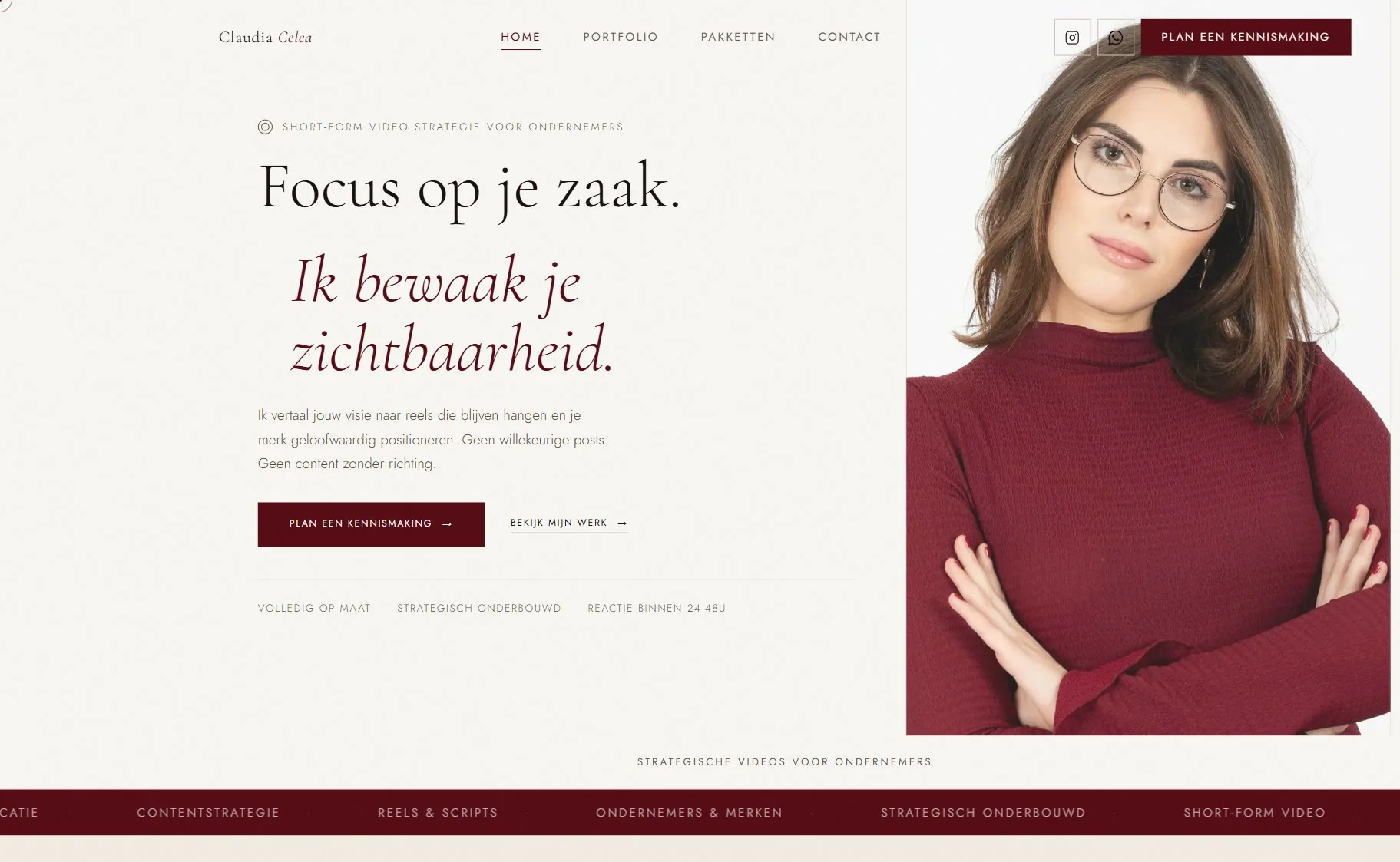 Website voor Claudia Celea