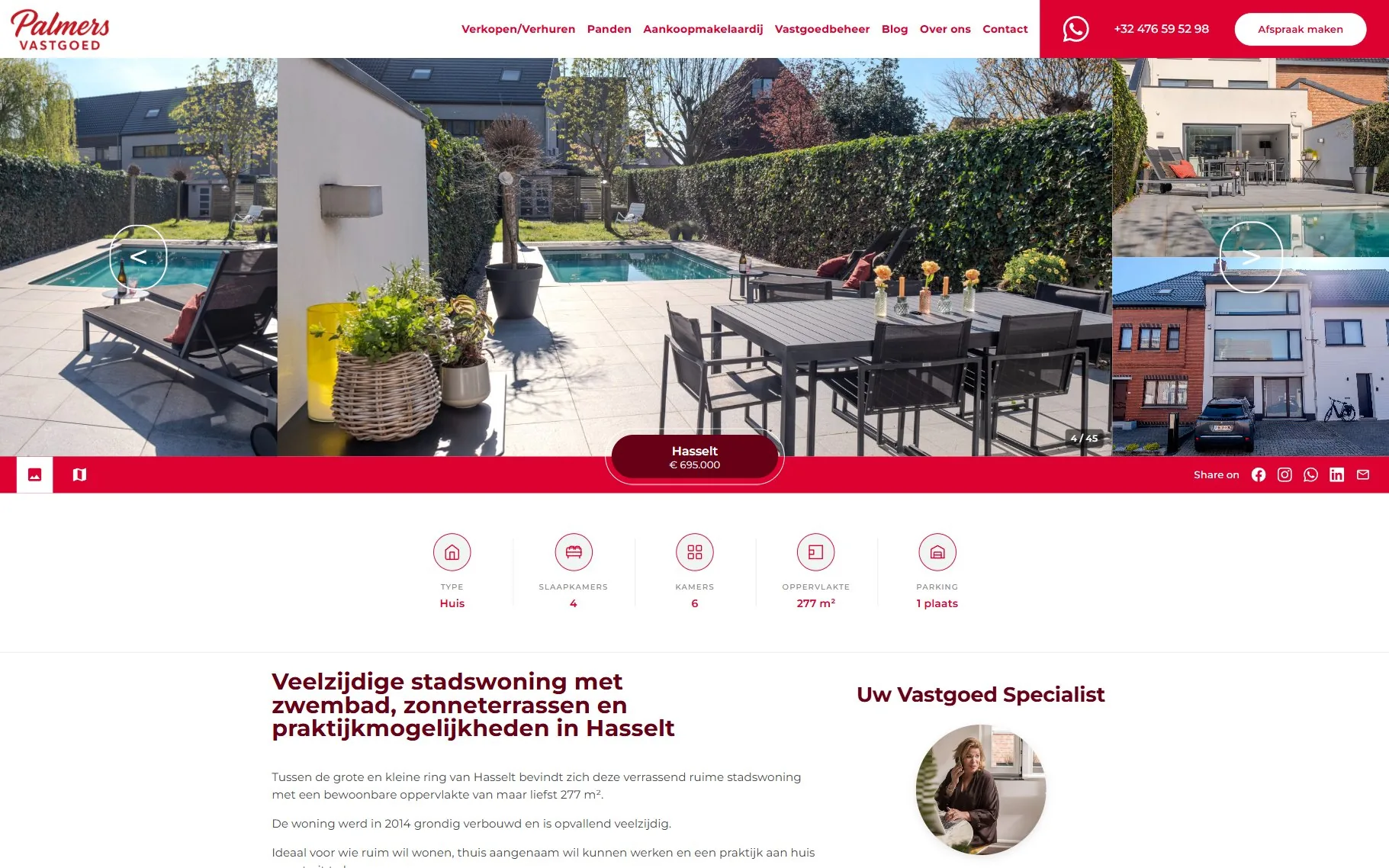 Website voor Palmers Vastgoed