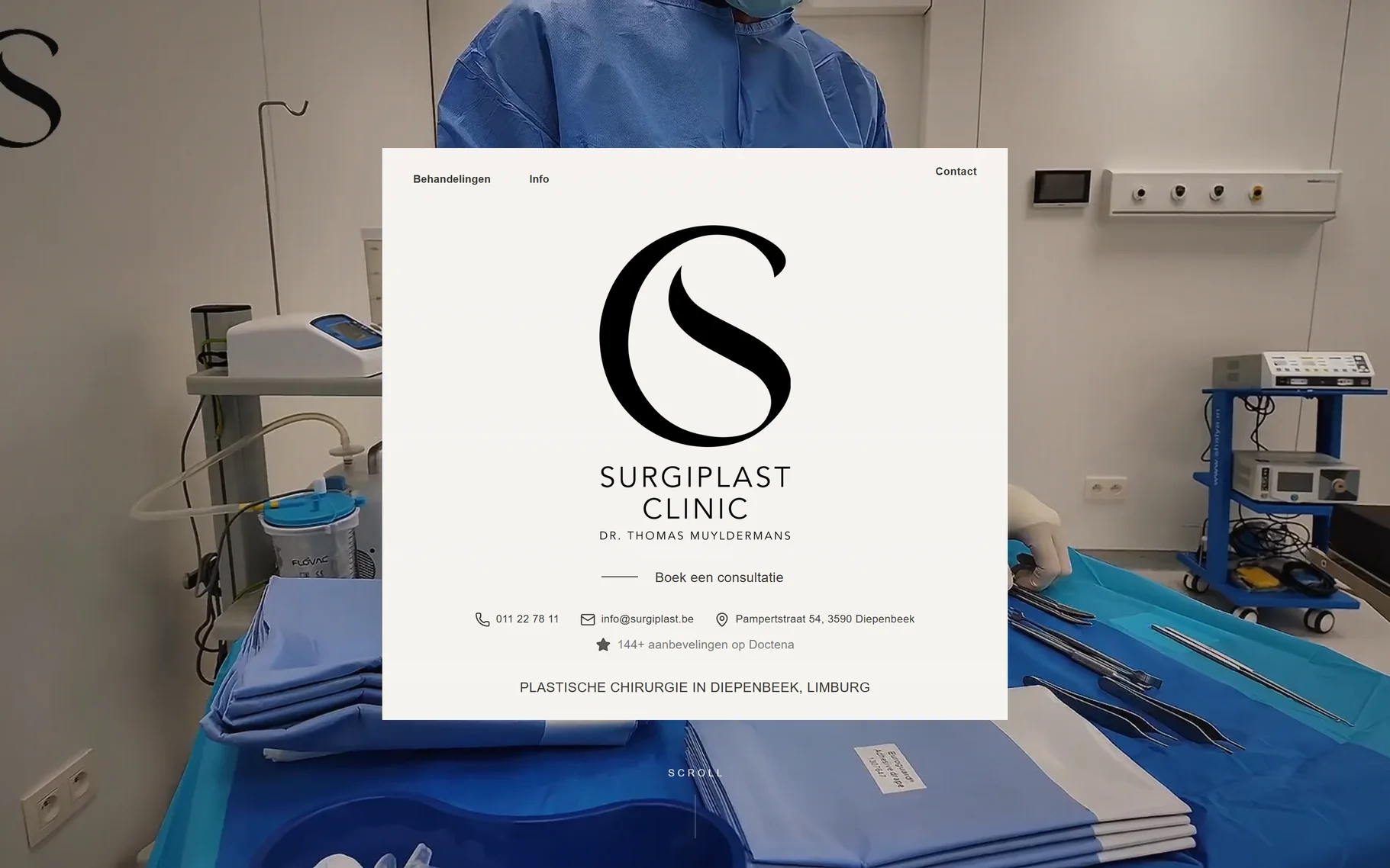 Website voor Surgiplast Clinic